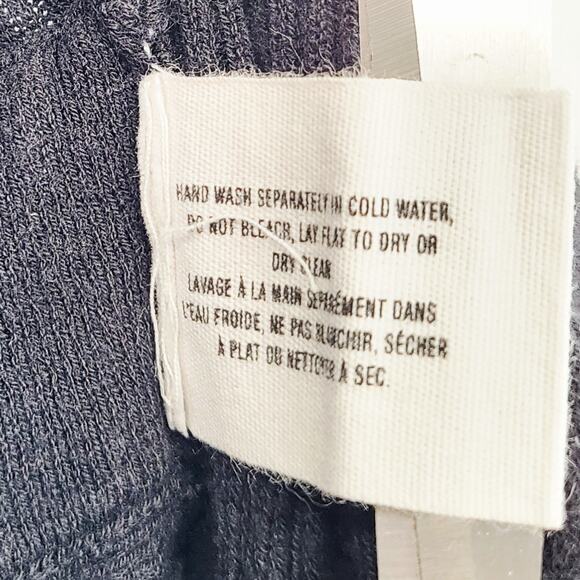 Sparrow Black Tie Waist Long-sleeved Knit Ribbed Cardigan Sweater Women's Sz XS - Picture 5 of 5